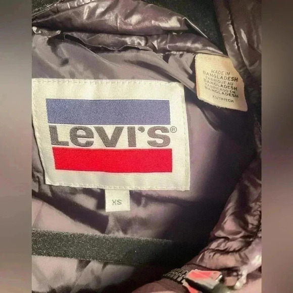 Vintage Levi’s drawstring nylon long sleeve Outdoor Pockets Utility jacket XS - Picture 3 of 4